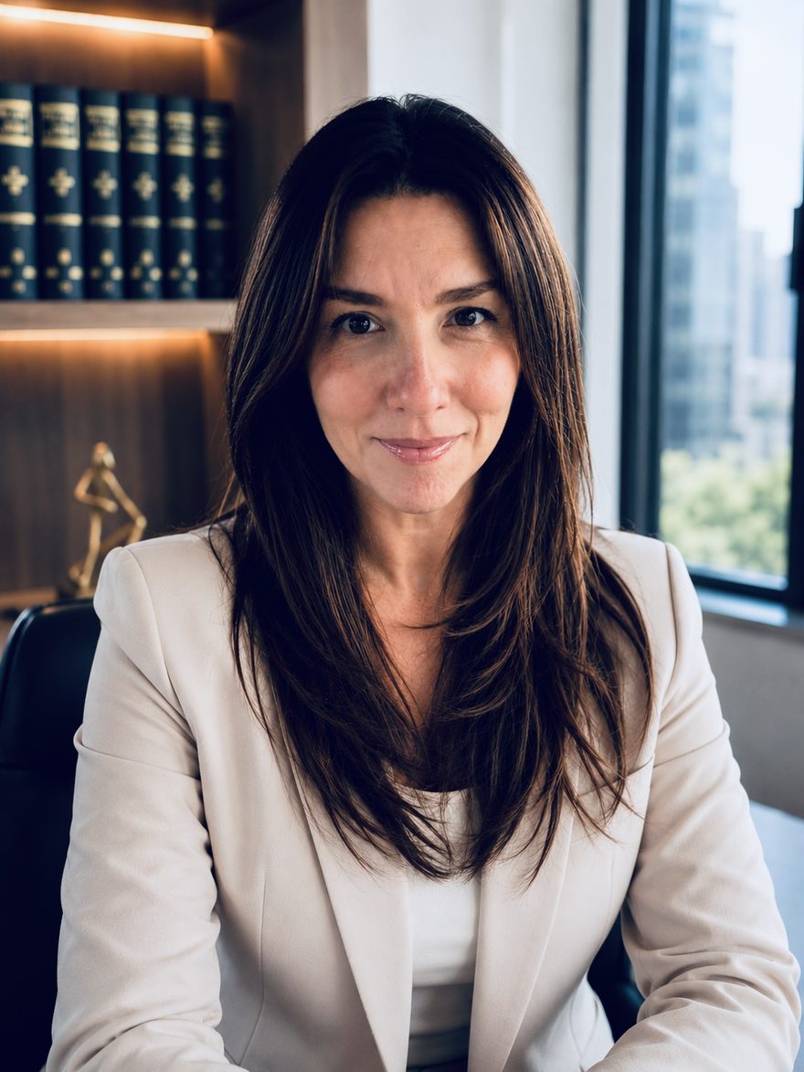 Milena Pizzoli Ruivo, advogada, em seu escritório
